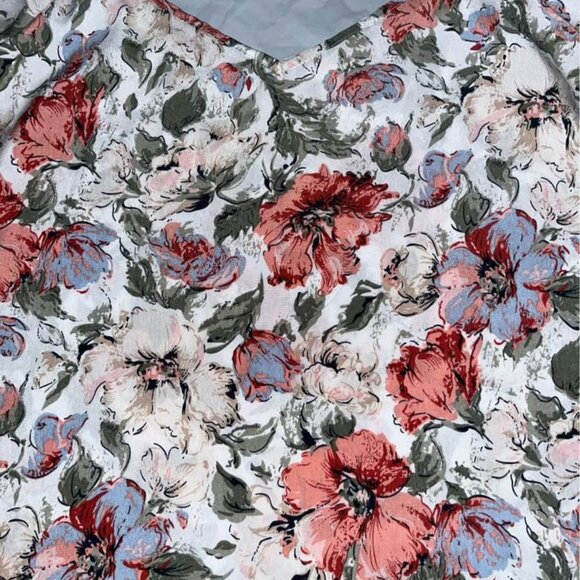 Floral Print Cold Shoulder Summer Blouse, size 12 - Picture 2 of 10